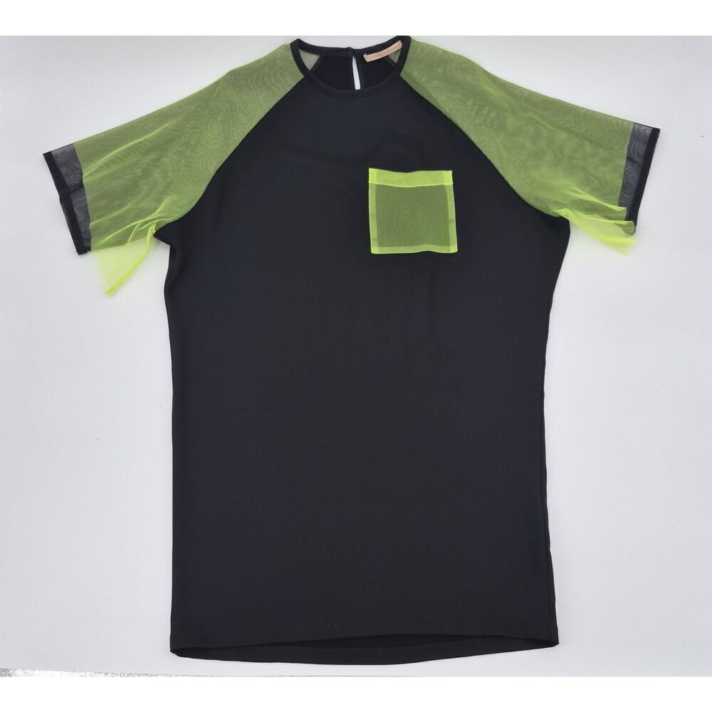 Christopher Kane Women's T-shirt Mini Dress Size 6 Black